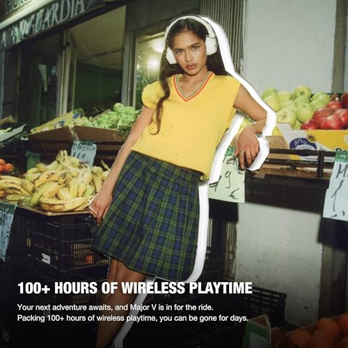 Marshall Major V Bluetooth-Kopfhörer, 100 Stunden Akkulaufzeit – Schwarz 