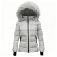 KODMNSW Winterjacke kinder, Mädchen Steppjacke Warme Daunenjacken mit Fellkapuze 
