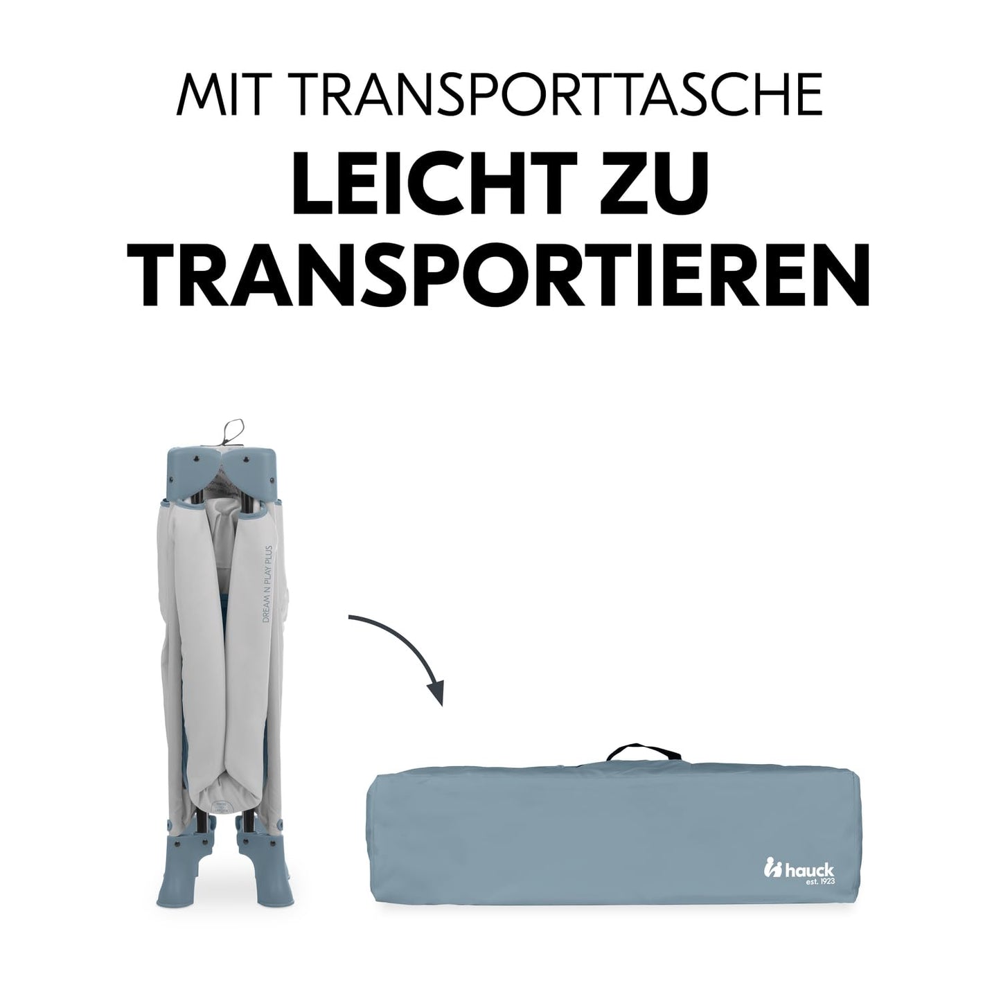 Kinderreisebett mit Transporttasche - Großer Schlupf zum Spielen - bis 15 kg