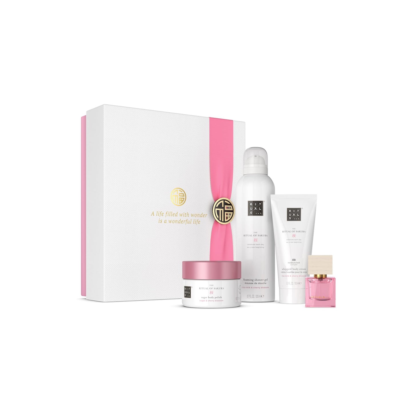 RITUALS The Ritual of Sakura Medium Gift Set - Four Skin Care Products with Cherry Blossom and Rice Milk