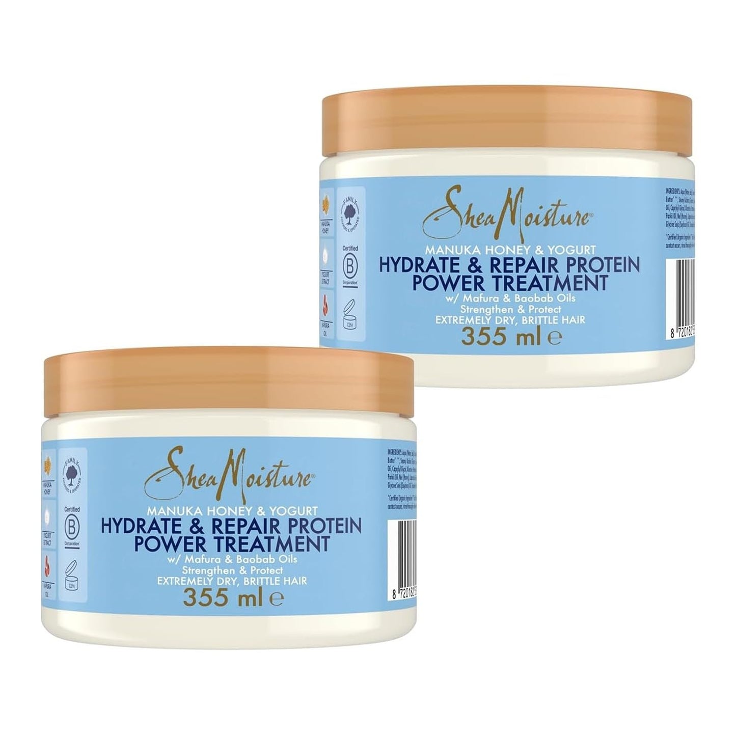 SheaMoisture Manuka Honey & Yoghurt Hair Mask, Hydrate + Repair Protein Power Treatment