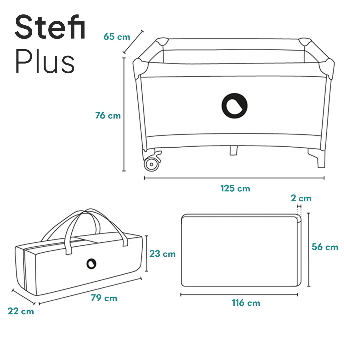 Reisebett bis 15 kg Babybett Kinderreisebett mit Matratze Seitlicher Eingang mit Reißverschluss 