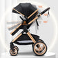 YAZOCO kinderwagen 3 in 1 Buggy Babybett Komplett Set Einem Klick Zusammenklappbarer Kinderwagen, KombiKinderwagen Aluminiumrahmen für Neugeborene 