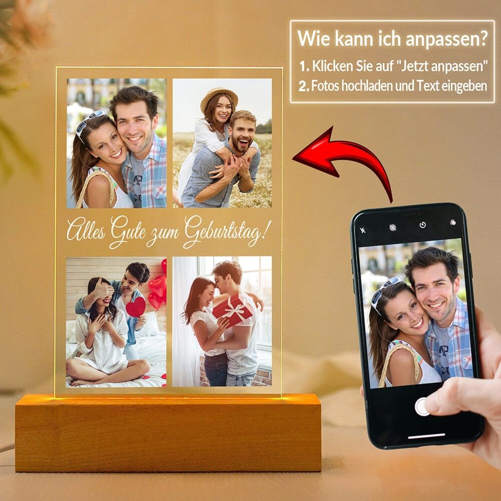 Personalisierte Geschenke für Freundin, Bilderrahmen mit Foto 