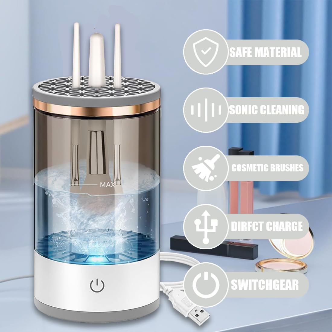 Make-Up Brush Cleaner for Quick Colour Changing, Easy to Clean