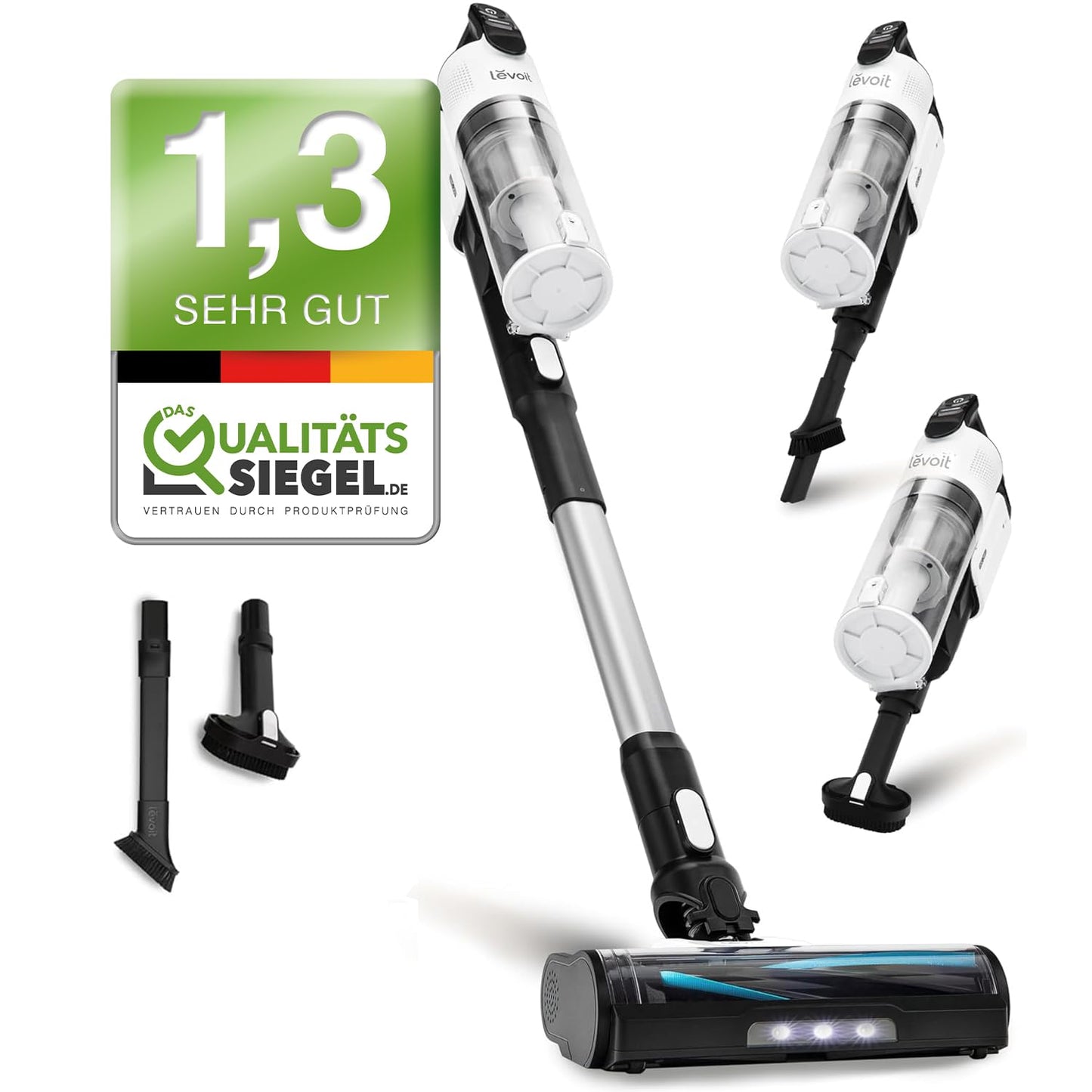 Akku Staubsauger -Levoit - Laufzeit für 75㎡ -4-in-1 Vacuum Cleaner - 99,9 Prozent Filterleistung