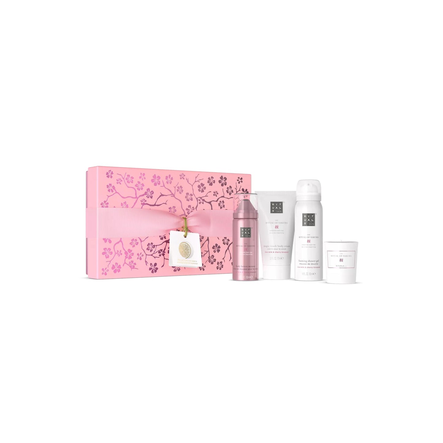 RITUALS The Ritual of Sakura Medium Gift Set - Four Skin Care Products with Cherry Blossom and Rice Milk