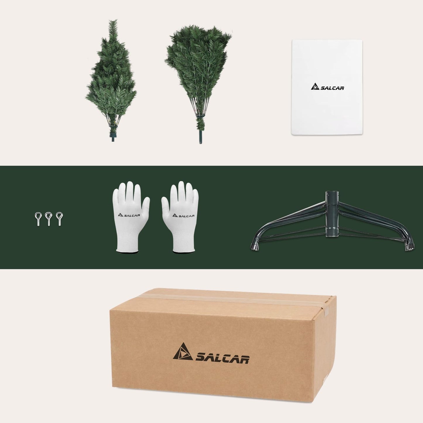 SALCAR Künstlicher Weihnachtsbaum, 60 cm - 270 cm 