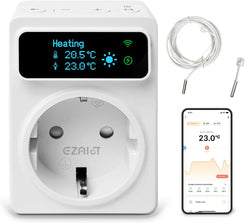 WLAN-Thermostat für Heizung/Kühlung und Zeitschaltuhr mit 3 m und 5 cm Sensor, digitalem Temperaturregler und OLED-Display 