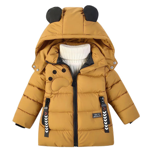 Linboo Winterjacke für Kinder und Jungen, warme Steppjacke, dicker Mantel, Baby-Wintermäntel 