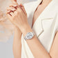 BUREI Women's Fashion Watch Analogue Quartz Steel Women Watch Business Dress