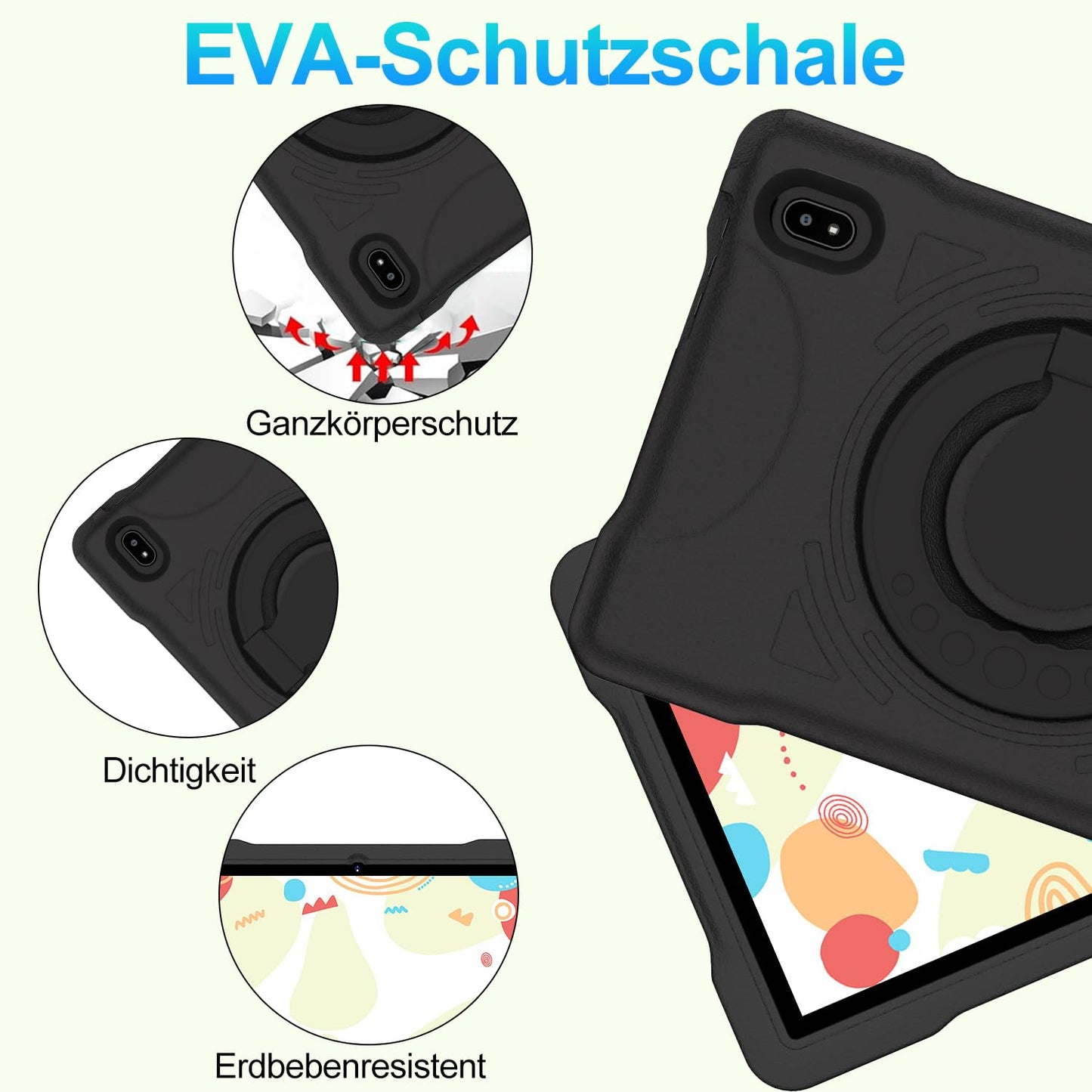 Neuestes Tablet (2025): 10-Zoll-Android-Display mit 5G-WLAN, 6,20 GB RAM + 128 GB ROM (erweiterbar auf bis zu 1 TB), Octa-Core-Prozessor, Widevine L1, IWawa-Lern-App, 6000 mAh Akku, Bluetooth 5.0 