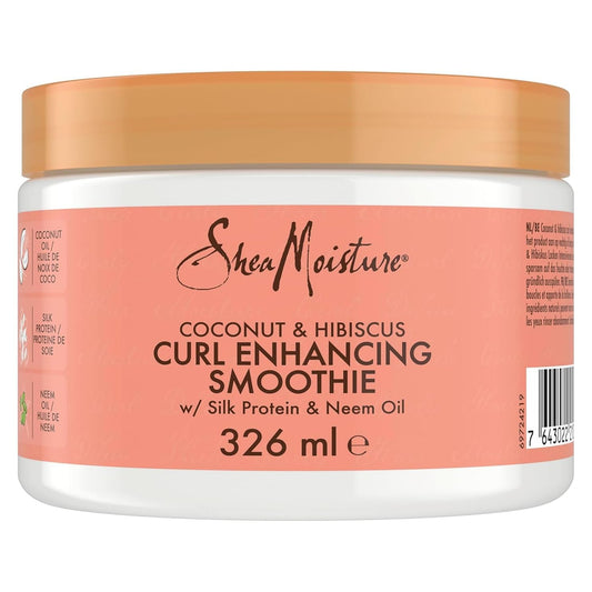 Shea Moisture Coconut & Hibiscus Curl Enhancing Smoothie- Curl Cream for Defined Shiny Curls