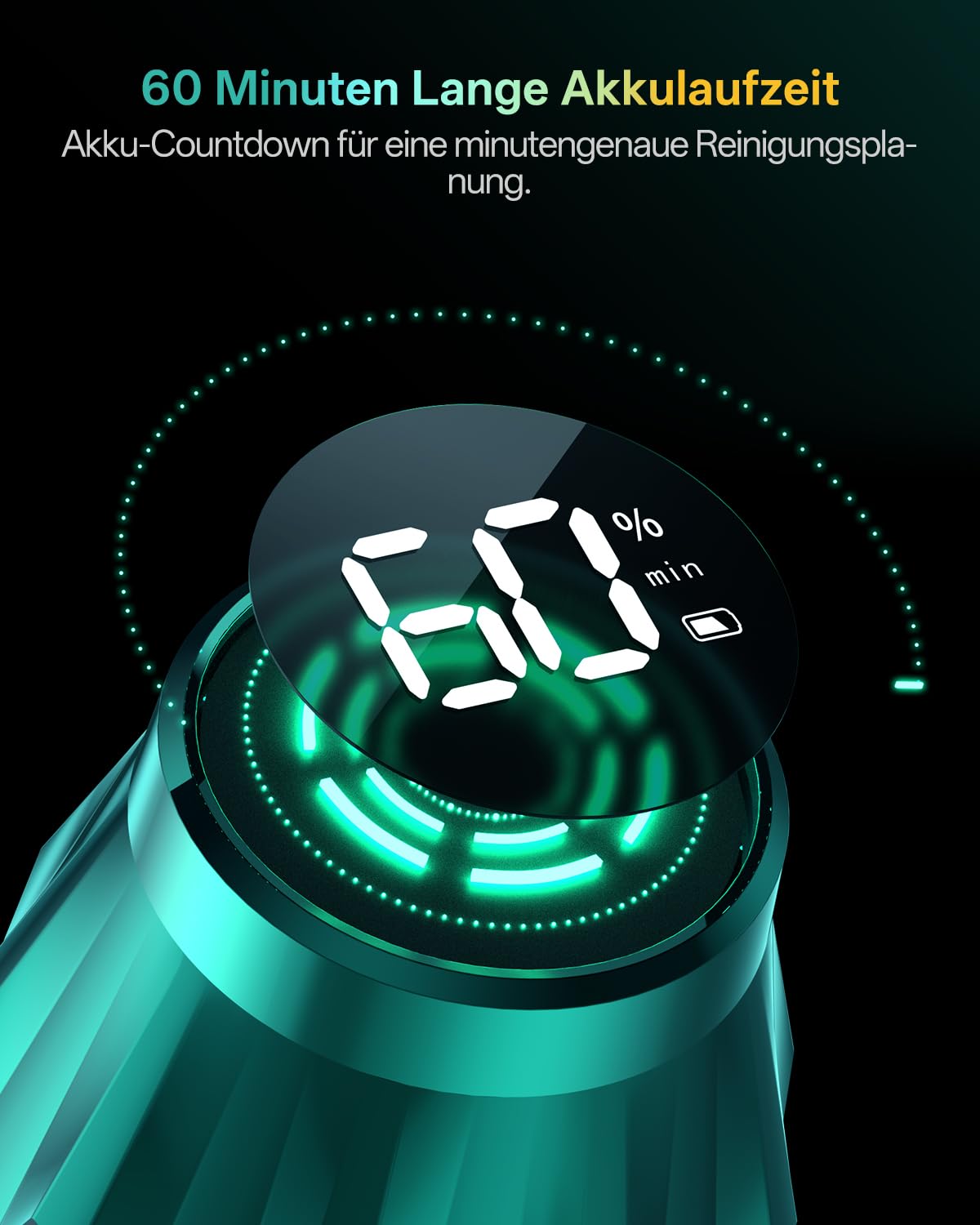 Vexilar V15Max Akku Staubsauger mit Wischfunktion, Freistehende Anti-Haar-Bodendüse für Teppiche Tierhaare