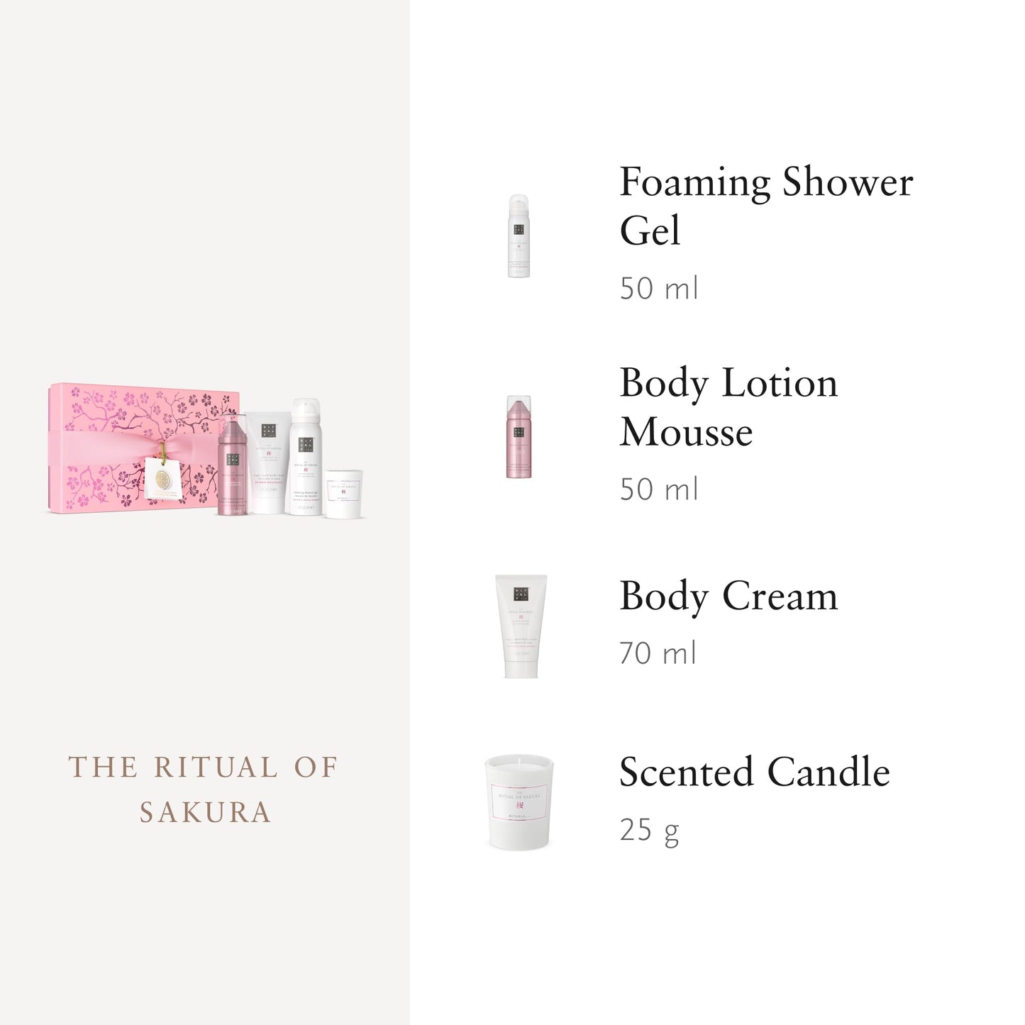 RITUALS The Ritual of Sakura Medium Gift Set - Four Skin Care Products with Cherry Blossom and Rice Milk