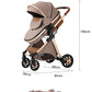 YAZOCO kinderwagen 3 in 1 Buggy Babybett Komplett Set Einem Klick Zusammenklappbarer Kinderwagen, KombiKinderwagen Aluminiumrahmen für Neugeborene 