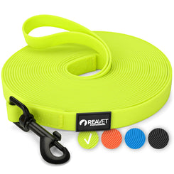 Schleppleine für Hunde 5 Meter, Schwarz I Robuste &amp; wasserfeste Hundeleine lang I Übungsleine mit Griff 