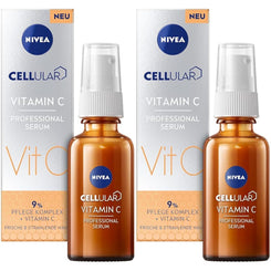 NIVEA Cellular Professional Serum Vitamin C (30 ml), Feuchtigkeitsspendendes Vitamin-C-Serum, Anti-Falten-Serum für einen ebenmäßigeren und strahlenderen Teint 