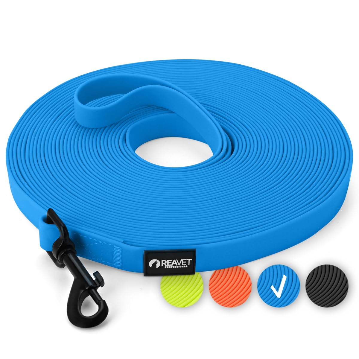 Schleppleine für Hunde 5 Meter, Schwarz I Robuste &amp; wasserfeste Hundeleine lang I Übungsleine mit Griff 