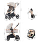 Shineey 3-in-1 Kinderwagen, Buggy, faltbarer Kinderwagen-Satz, Kombi-Kinderwagen 3-in-1 mit großer, komfortabler Babywanne, Gestell aus Aluminiumlegierung 