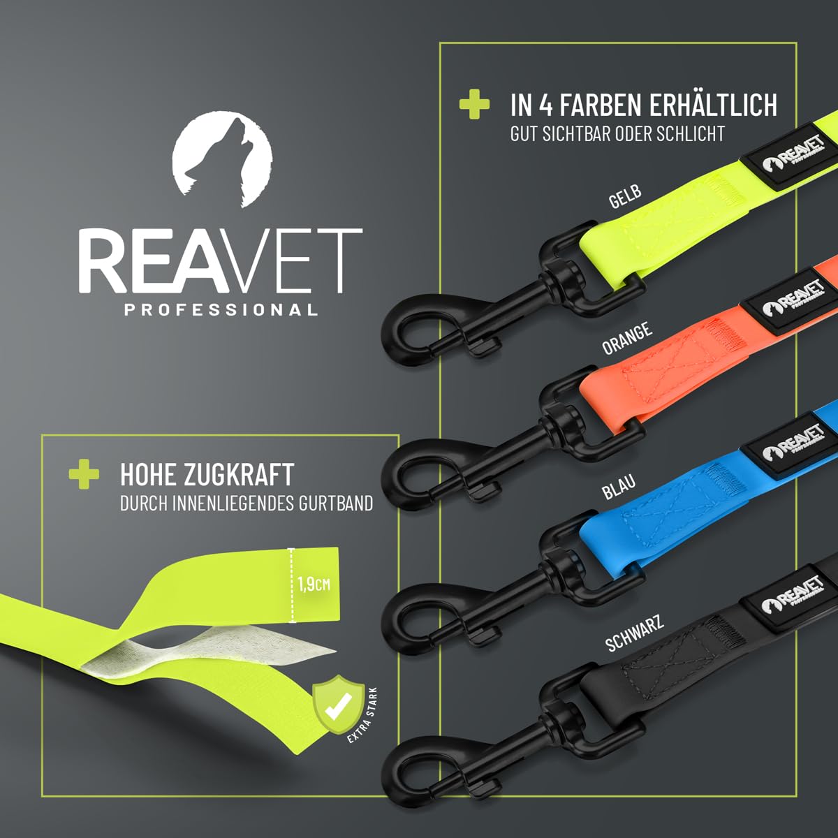 Schleppleine für Hunde 5 Meter, Schwarz I Robuste &amp; wasserfeste Hundeleine lang I Übungsleine mit Griff 