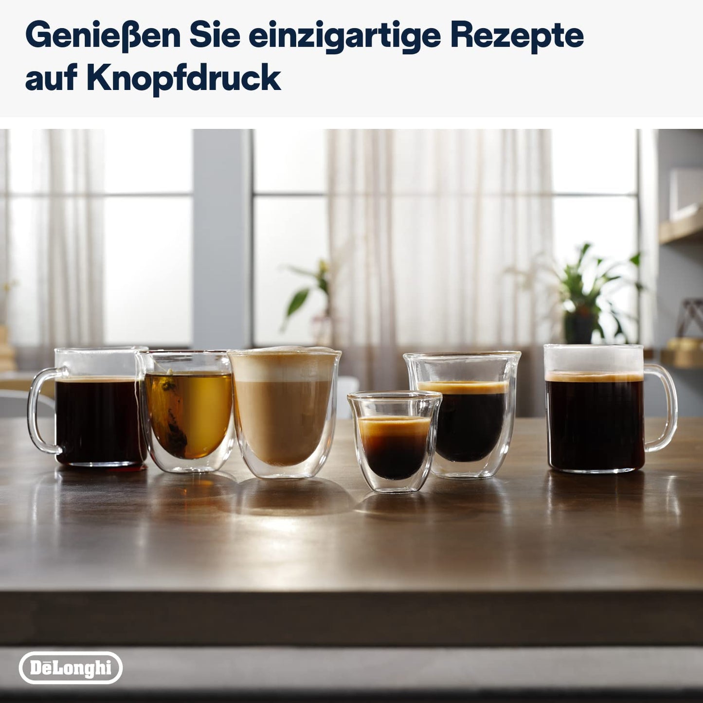 De'Longhi Kaffeevollautomat mit LatteCrema Milchsystem, 7 Direktwahltasten für Cappuccino, Espresso 