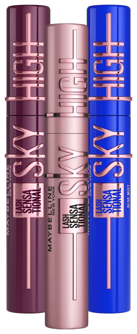 Maybelline New York Sky High Schwarze Wimperntusche für extrem lange Wimpern und Volumen, Sky High Mascara 