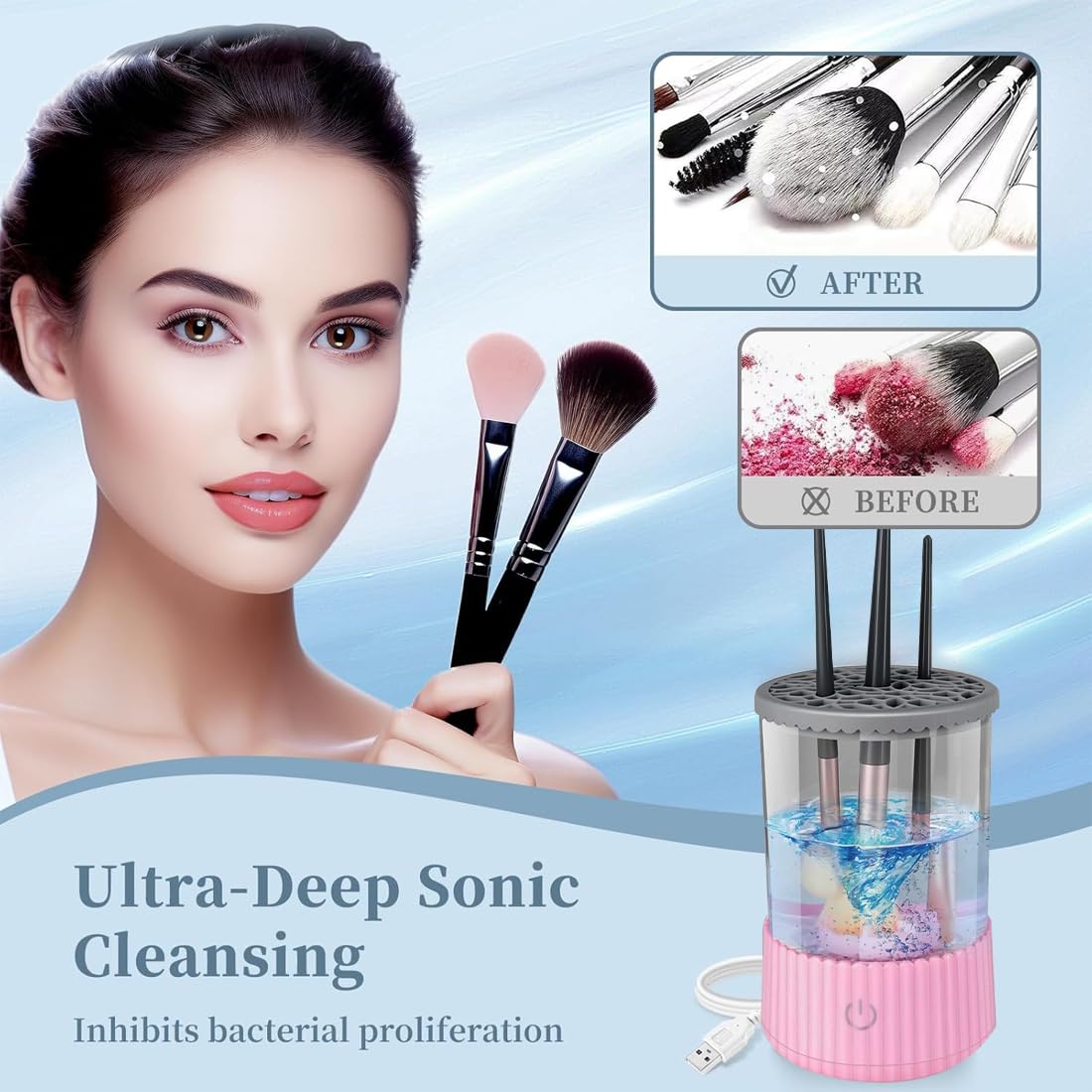 Make-Up Brush Cleaner for Quick Colour Changing, Easy to Clean