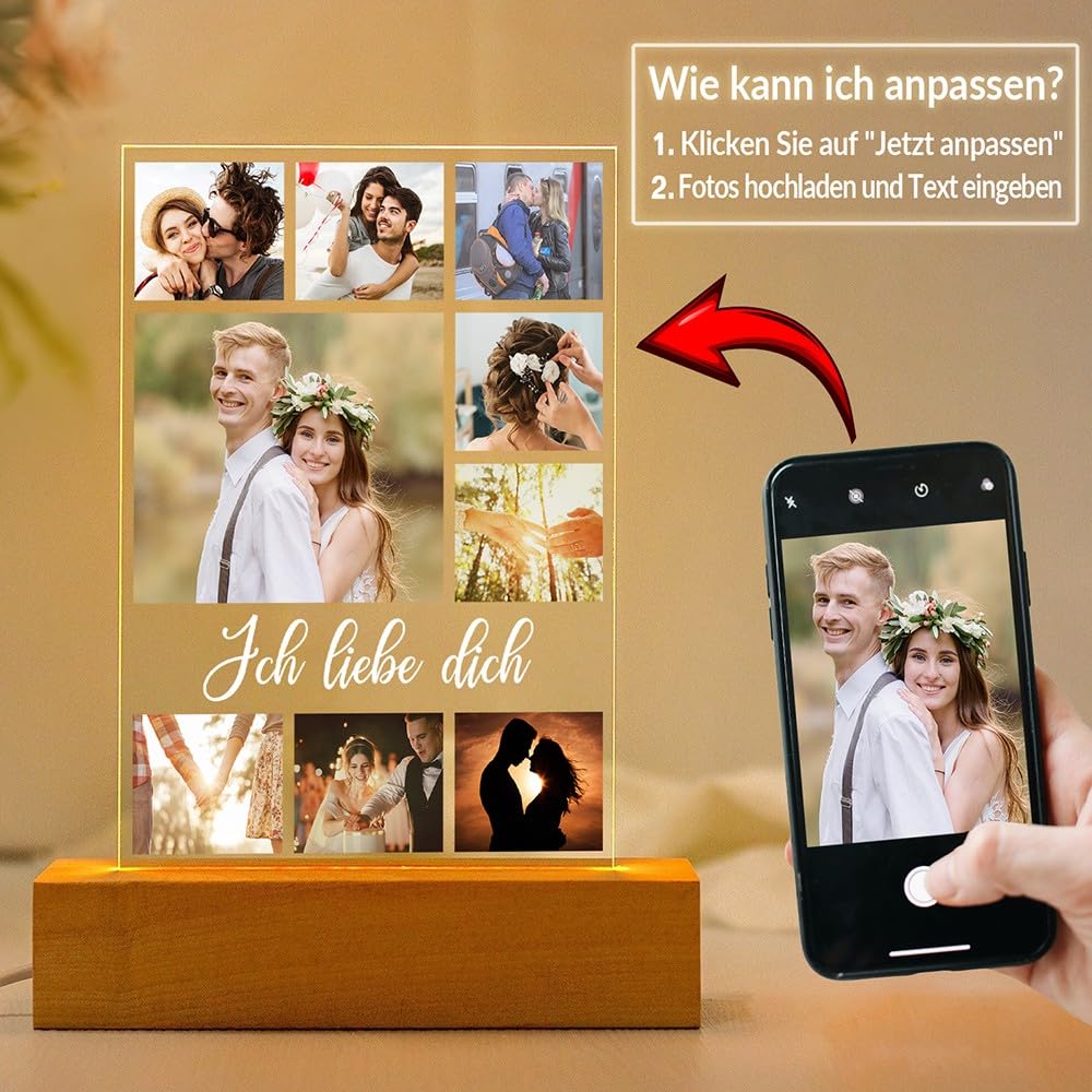 Personalisierte Geschenke für Freundin, Bilderrahmen mit Foto 