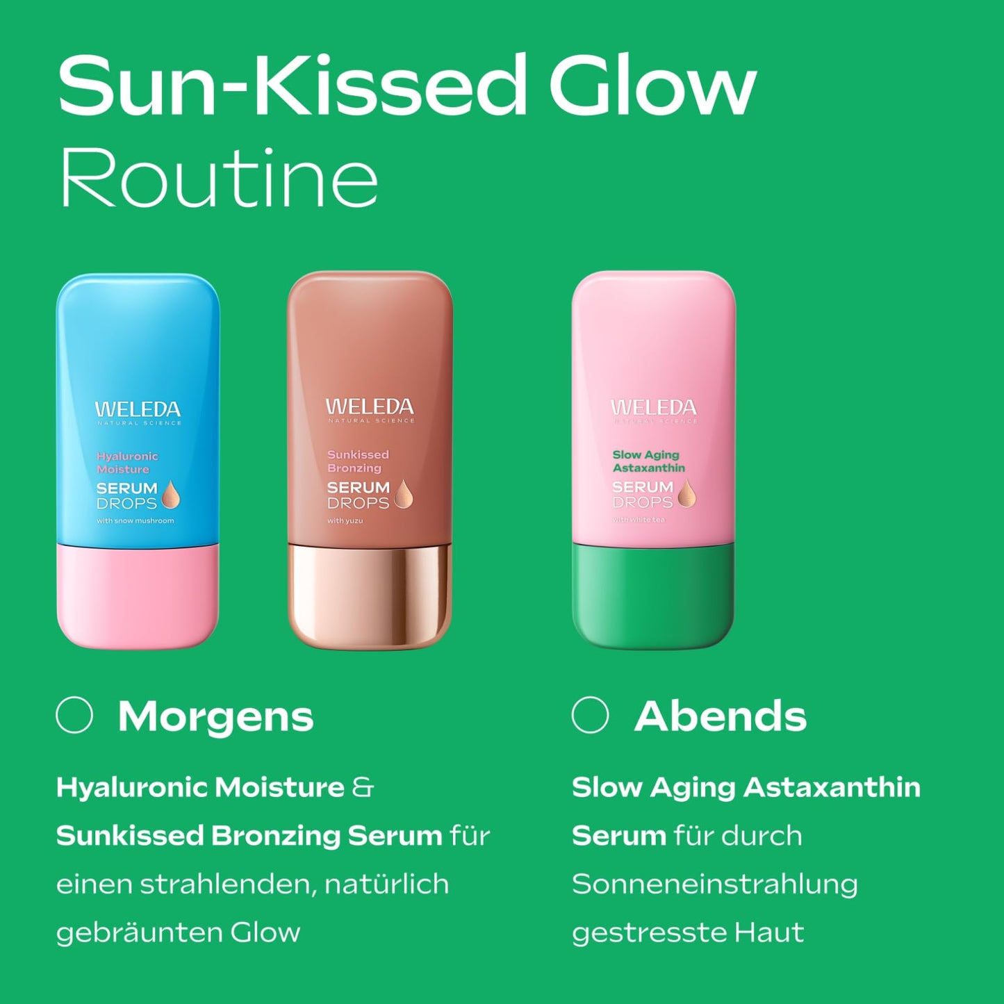 Weleda Organic Skin Food Glow Serum Drops – Natürliche Kosmetik-Booster-Tropfen mit Süßholz und lichtreflektierenden Pigmenten für einen strahlenden Teint und gegen Pigmentflecken 