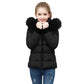 KODMNSW Winterjacke kinder, Mädchen Steppjacke Warme Daunenjacken mit Fellkapuze 