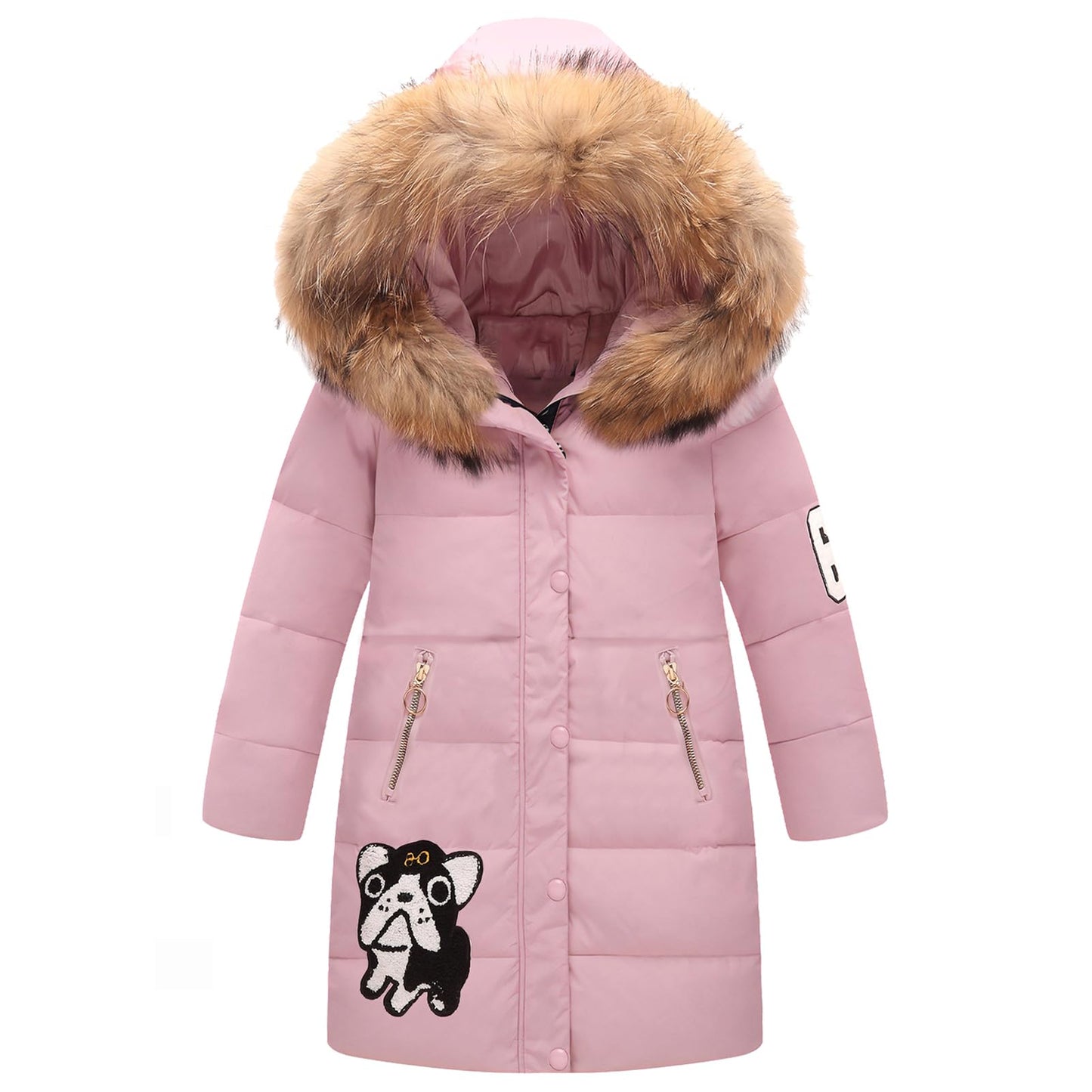 Winterjacke Mädchen Warme Länge, Wintermantel Kinder Dicke Outdoorjacke 