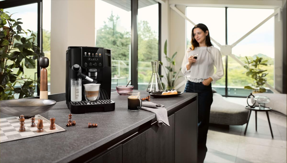 De'Longhi Magnifica Start - Perfetto Kaffeevollautomat mit LatteCrema-Milchaufschäumer, Cappuccino Kaffeemaschine 