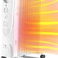 Fiqops Ölradiator 2500 W, energiesparend mit 11 Heizrippen, 3 Heizstufen, Thermostat, WLAN-App und Fernbedienung, Digitalanzeige