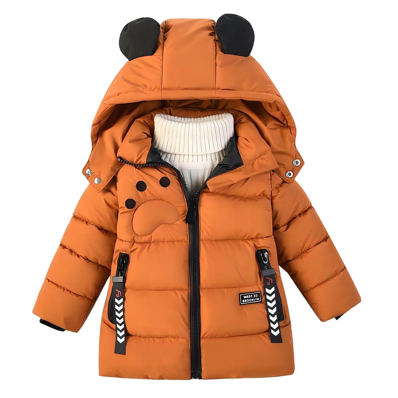 Linboo Winterjacke für Kinder und Jungen, warme Steppjacke, dicker Mantel, Baby-Wintermäntel 