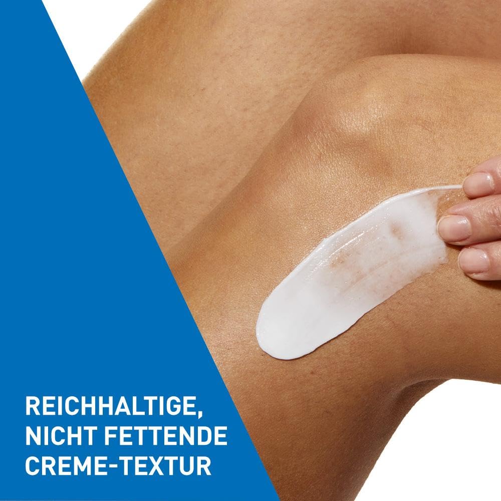 CeraVe Feuchtigkeitscreme für Körper und Gesicht, für trockene bis sehr trockene Haut, mit Hyaluron und 3 essenziellen Ceramiden, auch bei Neurodermitis und für Allergiker 