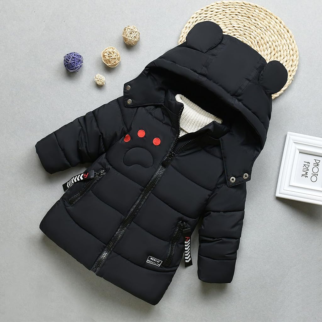 Linboo Winterjacke für Kinder und Jungen, warme Steppjacke, dicker Mantel, Baby-Wintermäntel 