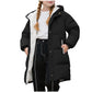 Wintermantel Mädchen Lang Daunenmantel, KODMNSW Warm Puffer Mantel Winterjacke mit Kapuze 