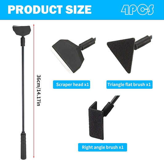 3-in-1 Aquarium-Reinigungsset, Aquarium-Scheibenreiniger 