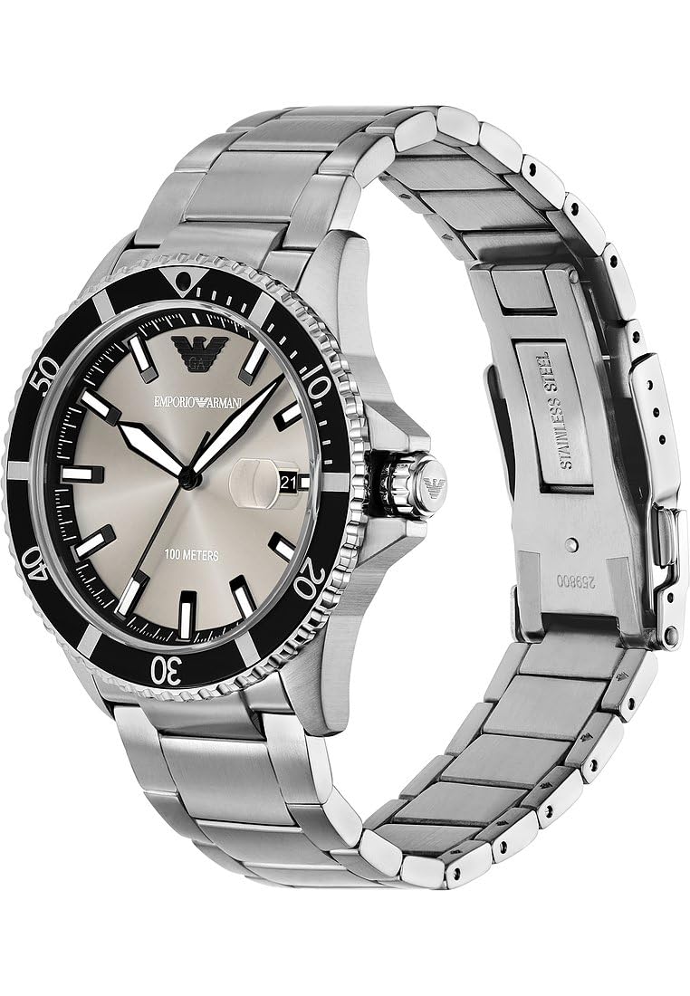 Emporio Armani Watch for Men, Quartz Three Hand Date Movement