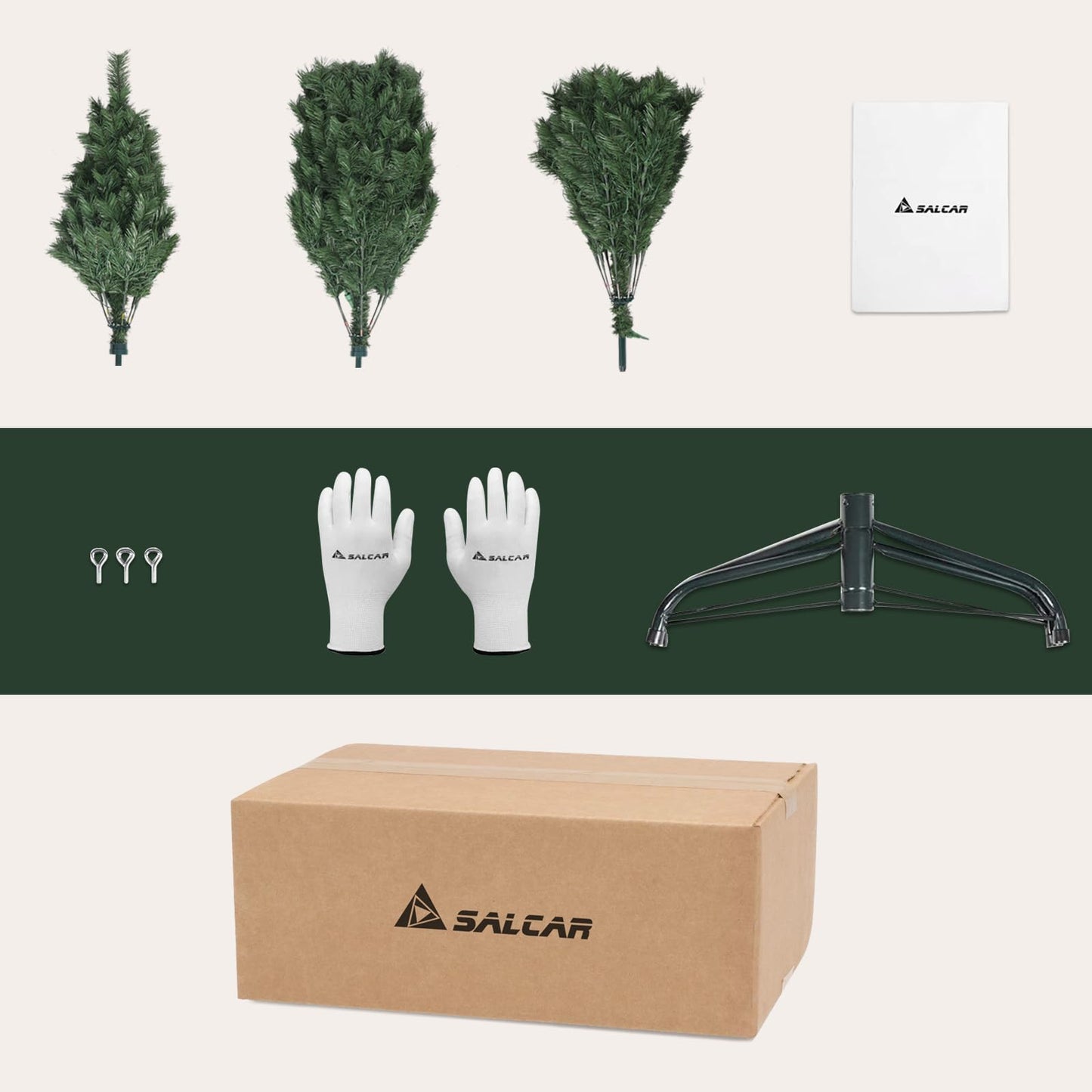 SALCAR Künstlicher Weihnachtsbaum, 60 cm - 270 cm 