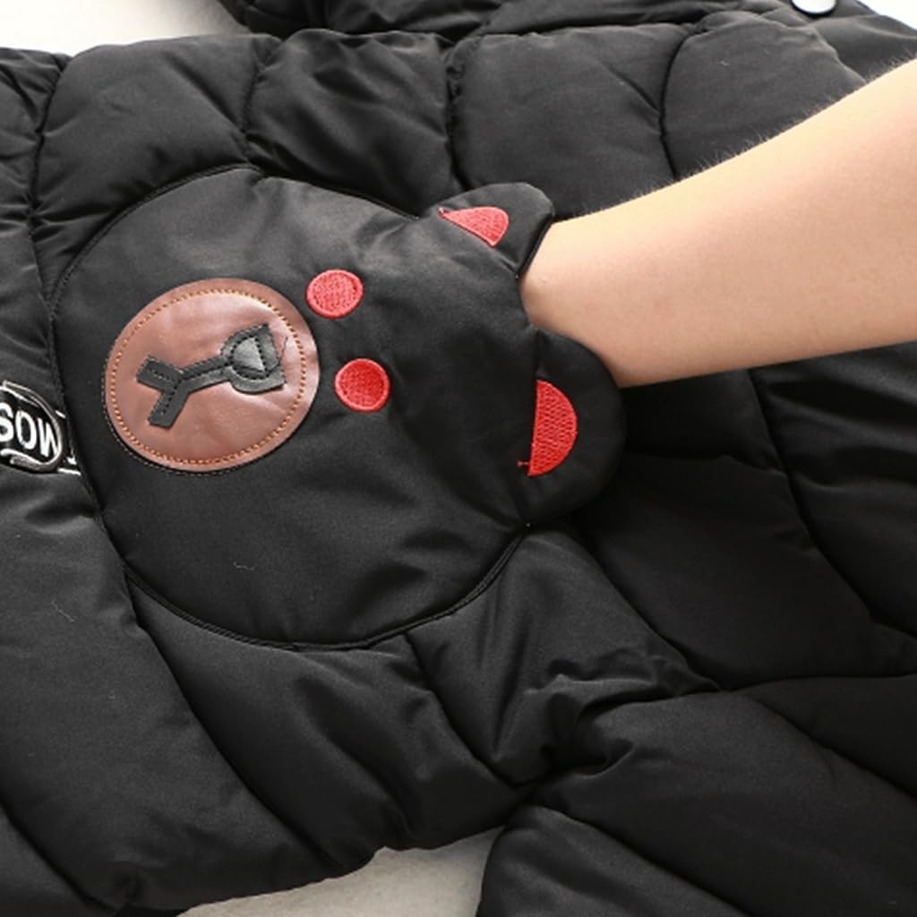 Linboo Winterjacke für Kinder und Jungen, warme Steppjacke, dicker Mantel, Baby-Wintermäntel 