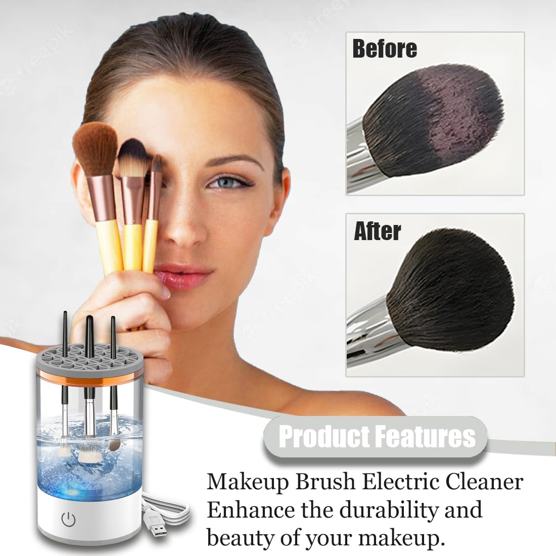 Make-Up Brush Cleaner for Quick Colour Changing, Easy to Clean