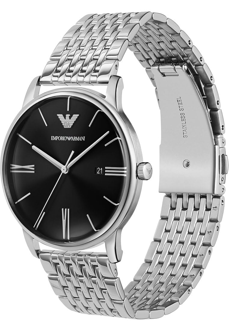 Emporio Armani Watch for Men, Quartz Three Hand Date Movement