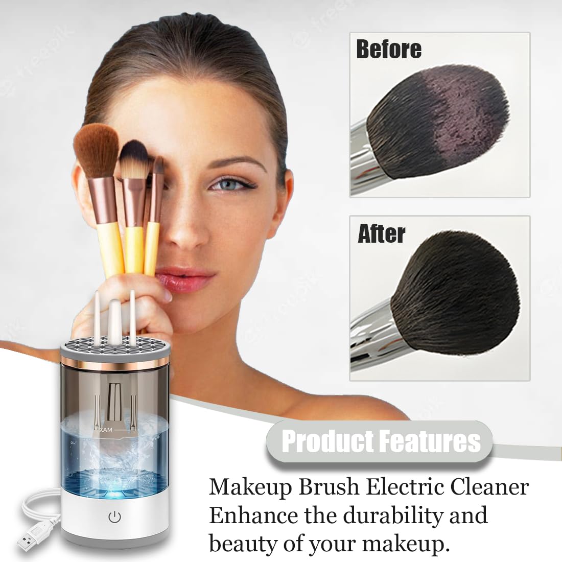 Make-Up Brush Cleaner for Quick Colour Changing, Easy to Clean