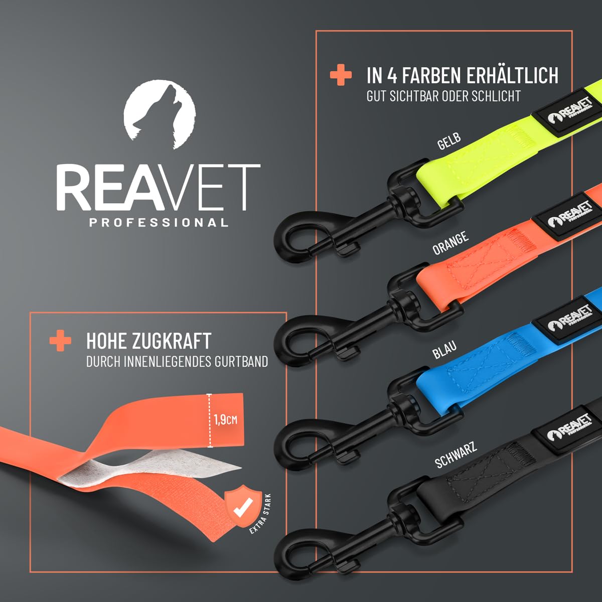 Schleppleine für Hunde 5 Meter, Schwarz I Robuste &amp; wasserfeste Hundeleine lang I Übungsleine mit Griff 