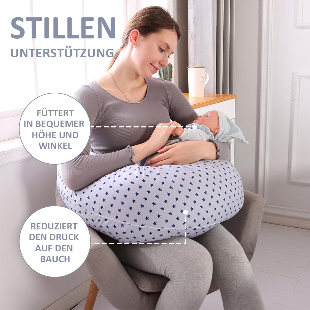 Chilling Home 2-in-1 Nursing Pillow, XXL Pregnancy Pillow, Side Sleeper Pillow for Baby, Pregnancy Pillow