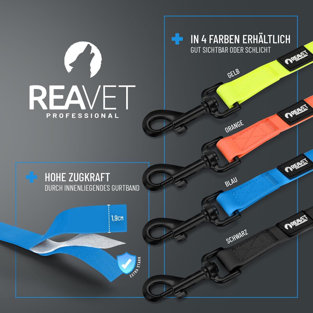 Schleppleine für Hunde 5 Meter, Schwarz I Robuste &amp; wasserfeste Hundeleine lang I Übungsleine mit Griff 