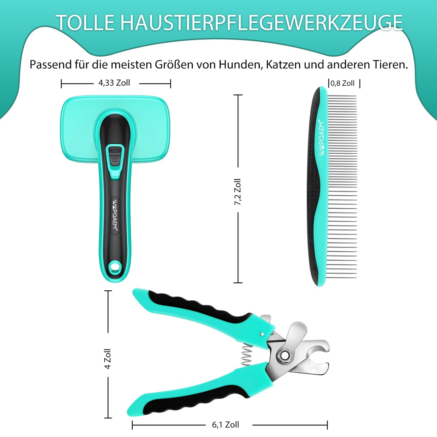 Hundebürste für Hunde und Katzen, selbstreinigend, Katzenbürste für Unterwäsche und Fell 