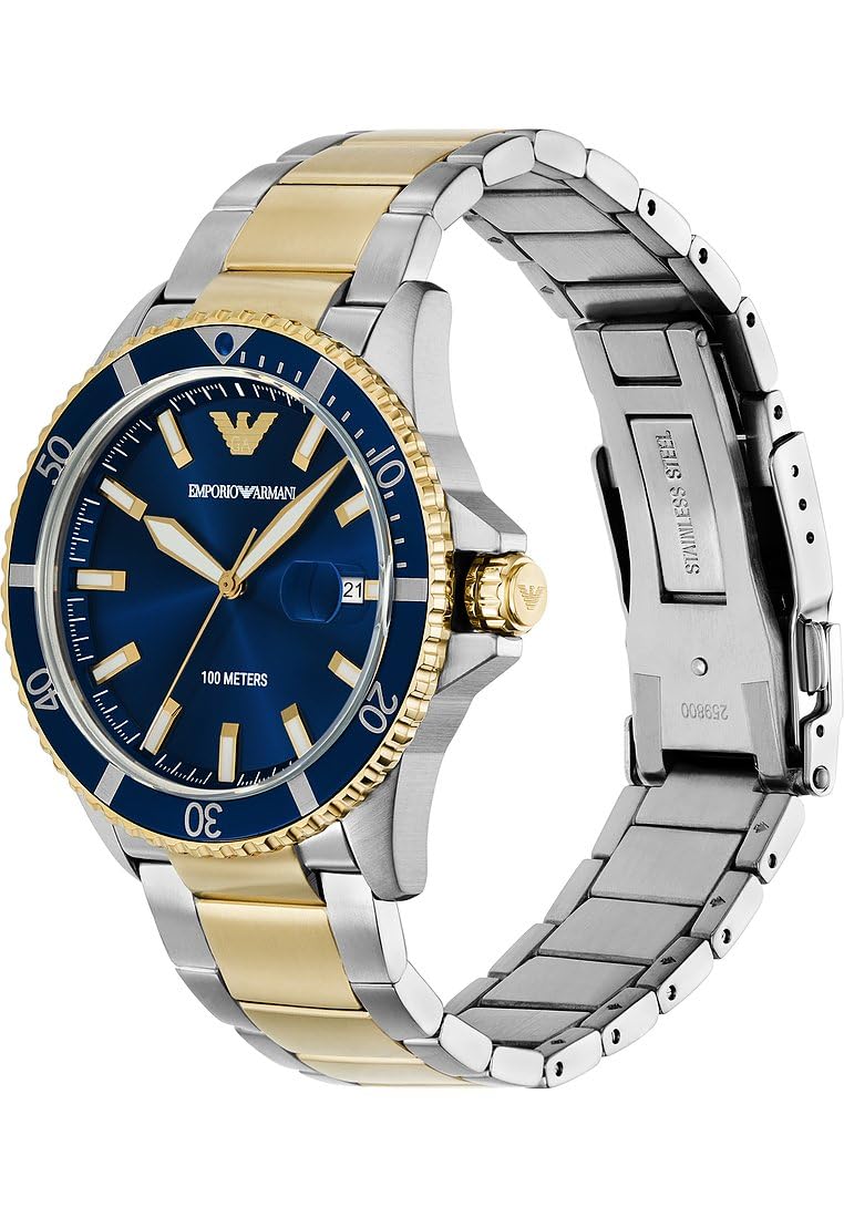 Emporio Armani Watch for Men, Quartz Three Hand Date Movement